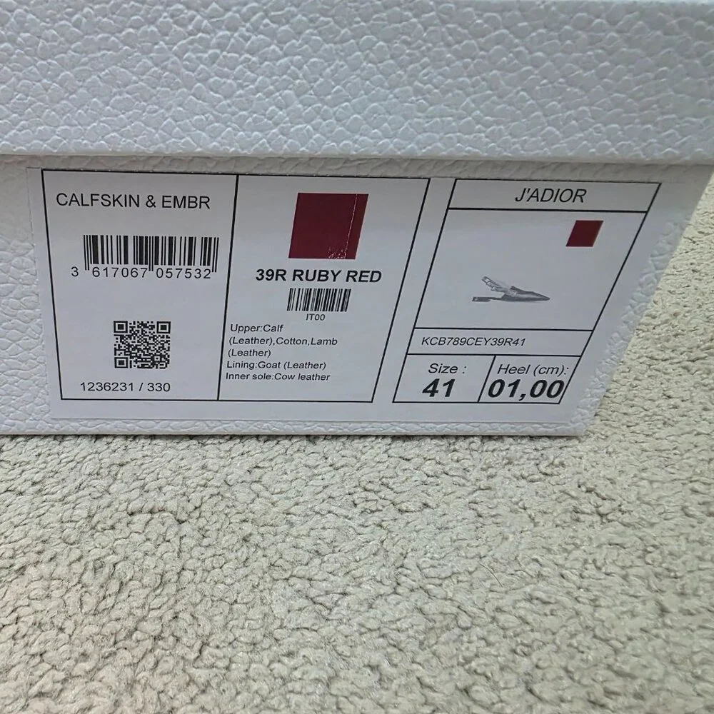 NWT Dior J'ADIOR Slingback Pump Ruby Red 41 - Picture 7 of 7